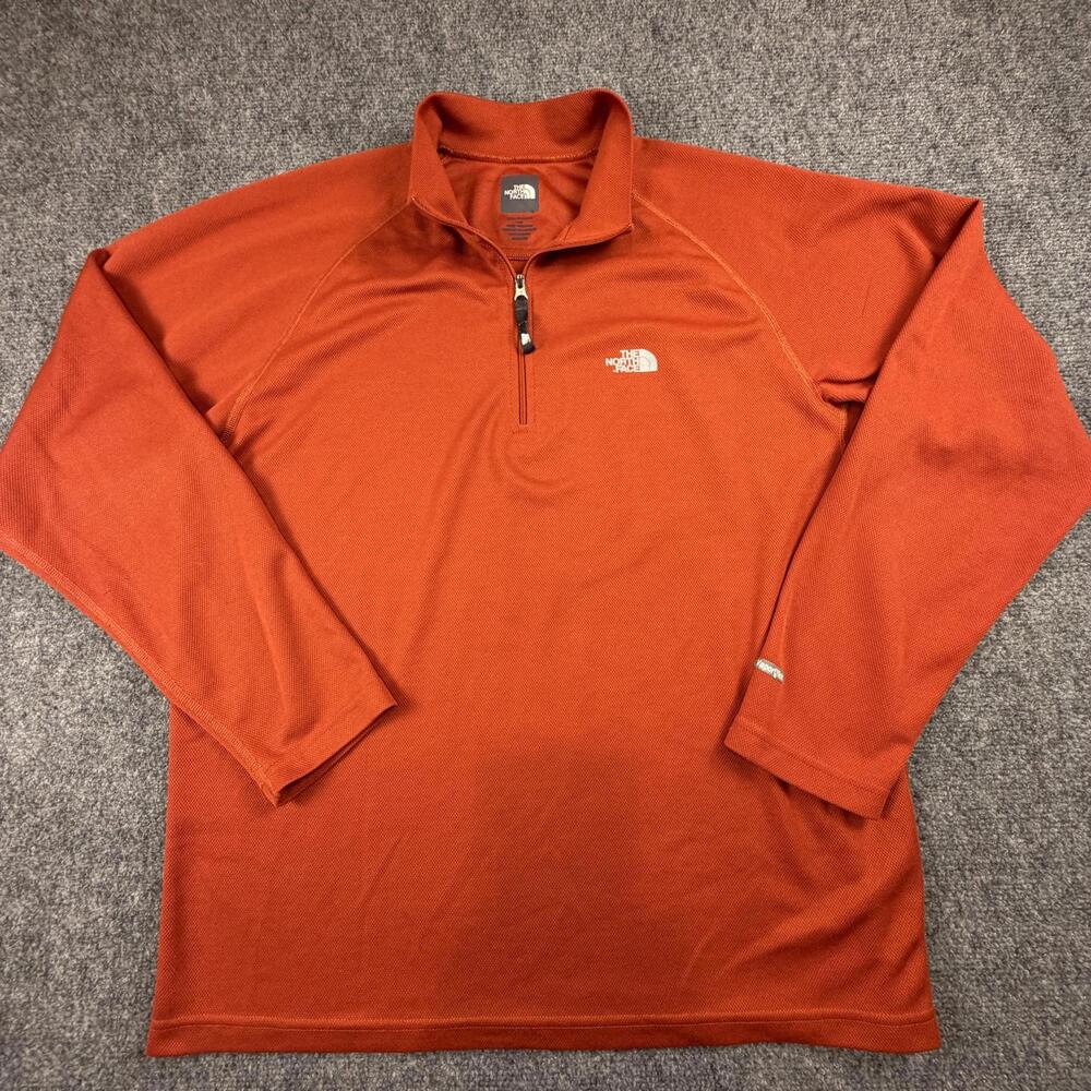 The North Face Mens Flight Series VaporWick Half-Zip Pullover Fleece Orange L